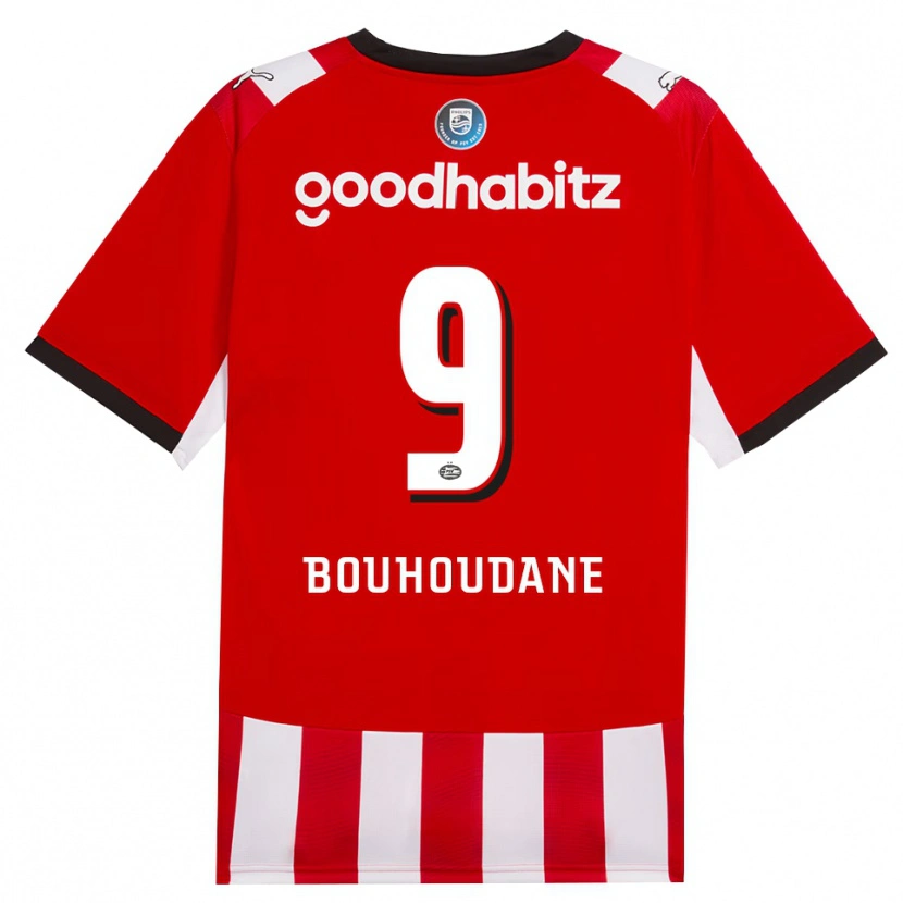Danxen Dames Sami Bouhoudane #9 Rood Wit Zwart Thuisshirt Thuistenue 2026/27 T-Shirt België