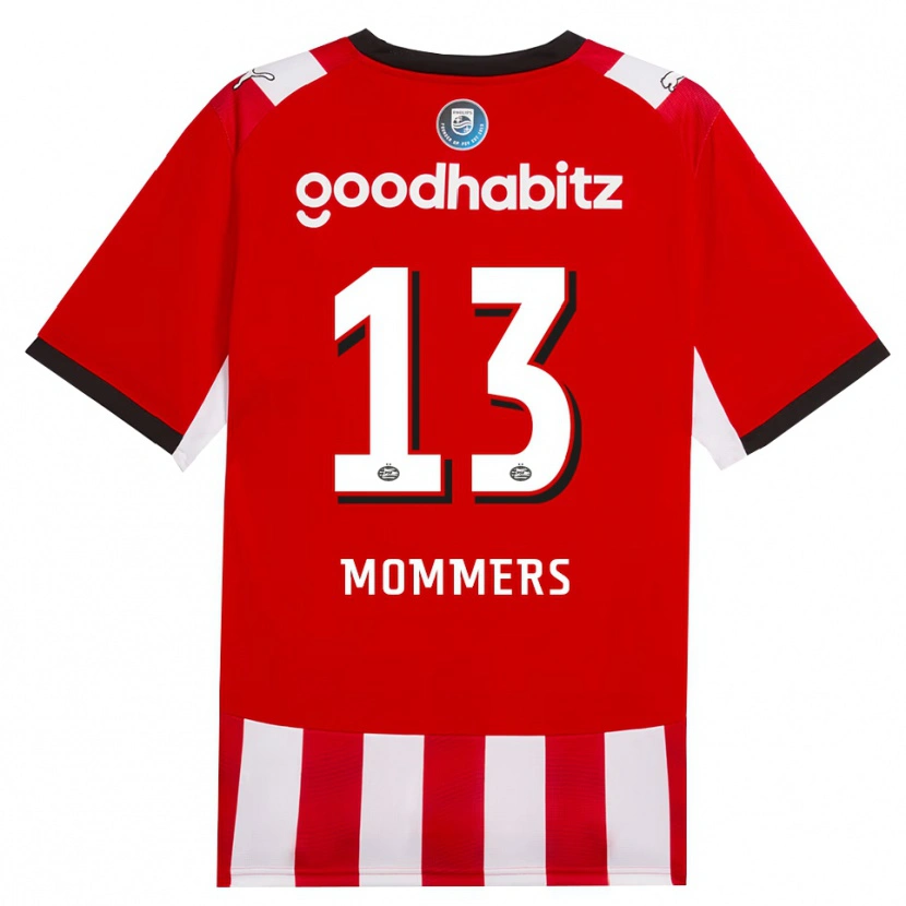Danxen Dames Ryan Mommers #13 Rood Wit Zwart Thuisshirt Thuistenue 2026/27 T-Shirt België