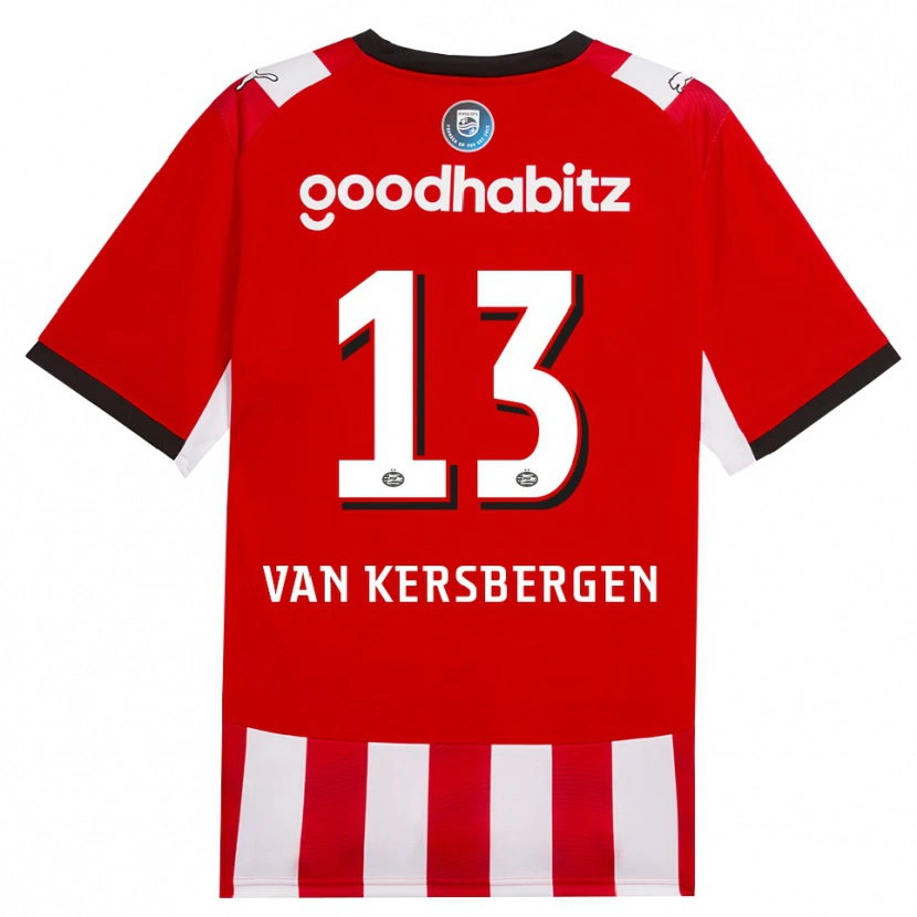 Danxen Dames Sander Van Kersbergen #13 Rood Wit Zwart Thuisshirt Thuistenue 2026/27 T-Shirt België