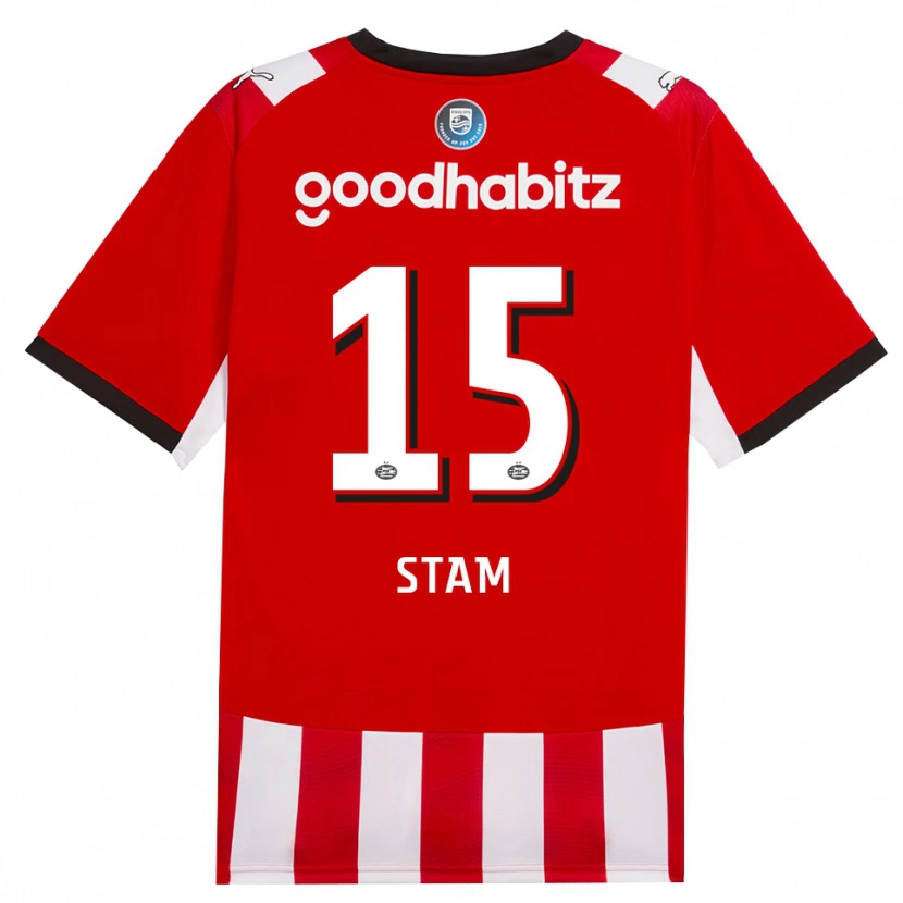 Danxen Dames Dyran Stam #15 Rood Wit Zwart Thuisshirt Thuistenue 2026/27 T-Shirt België