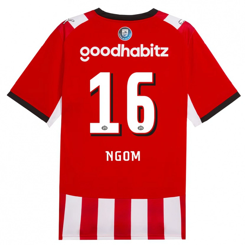 Danxen Dames Khadim Ngom #16 Rood Wit Zwart Thuisshirt Thuistenue 2026/27 T-Shirt België