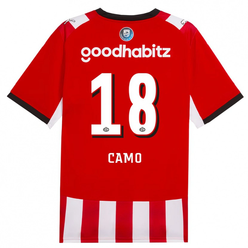 Danxen Dames Adin Camo #18 Rood Wit Zwart Thuisshirt Thuistenue 2026/27 T-Shirt België