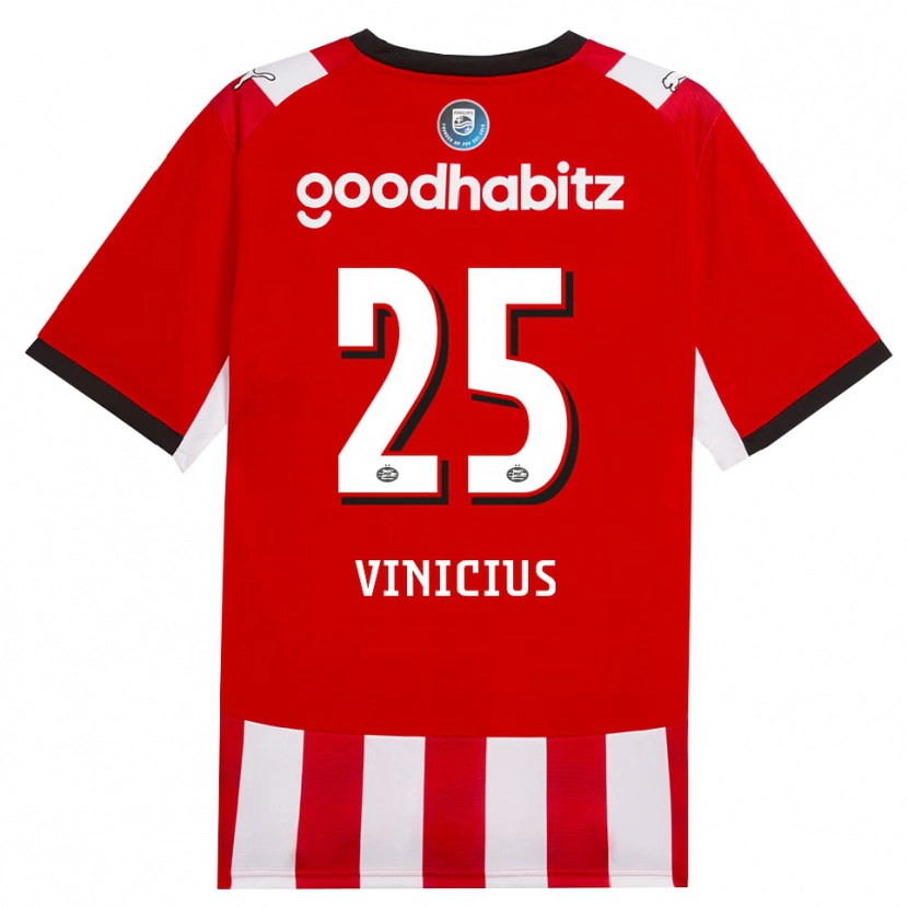 Danxen Dames Carlos Vinicius #25 Rood Wit Zwart Thuisshirt Thuistenue 2026/27 T-Shirt België