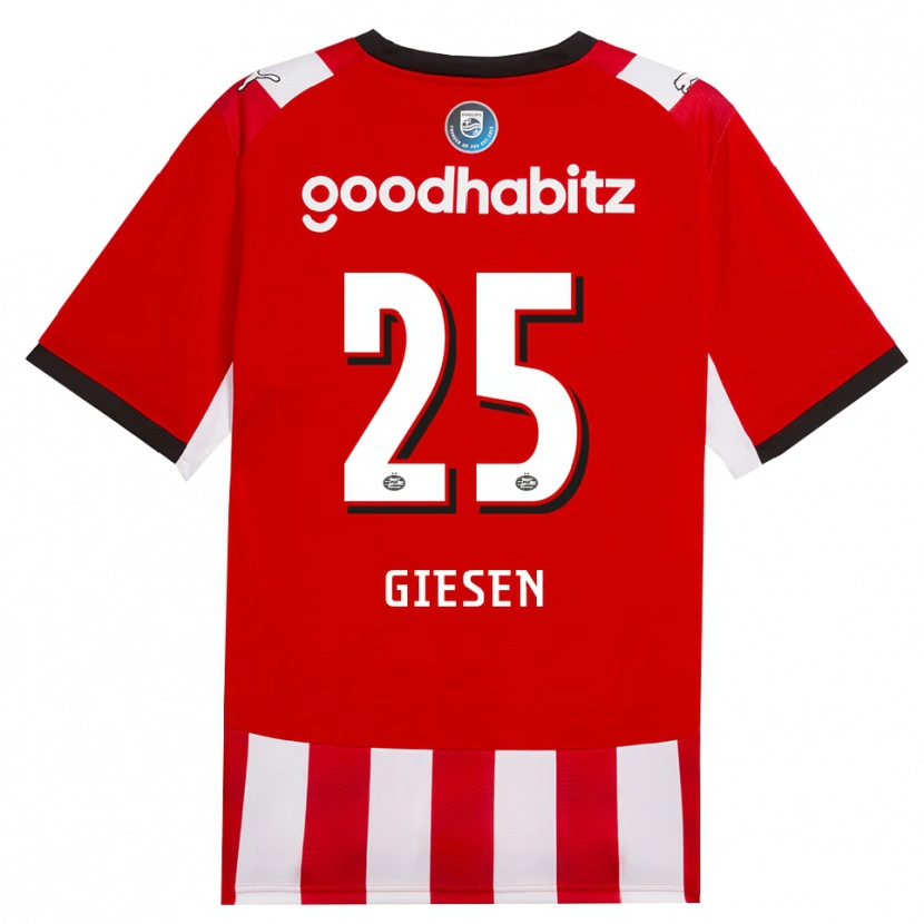 Danxen Dames Suzanne Giesen #25 Rood Wit Zwart Thuisshirt Thuistenue 2026/27 T-Shirt België