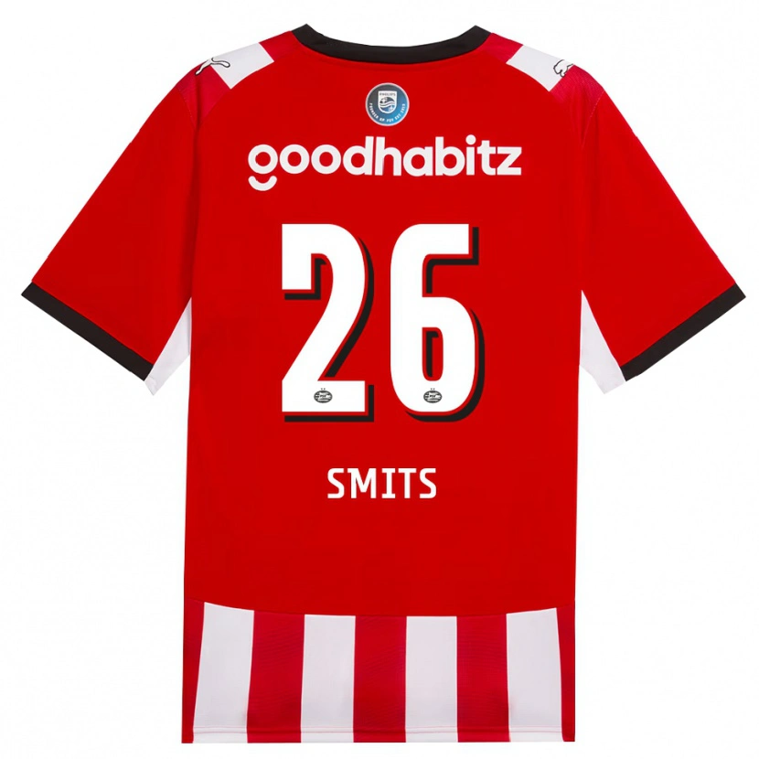 Danxen Dames Eef Smits #26 Rood Wit Zwart Thuisshirt Thuistenue 2026/27 T-Shirt België