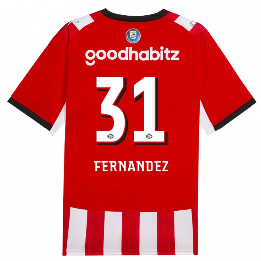 Danxen Dames Noah Fernandez #31 Rood Wit Zwart Thuisshirt Thuistenue 2026/27 T-Shirt België