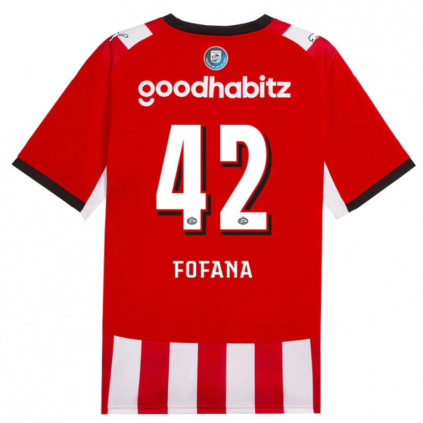 Danxen Dames Fode Fofana #42 Rood Wit Zwart Thuisshirt Thuistenue 2026/27 T-Shirt België