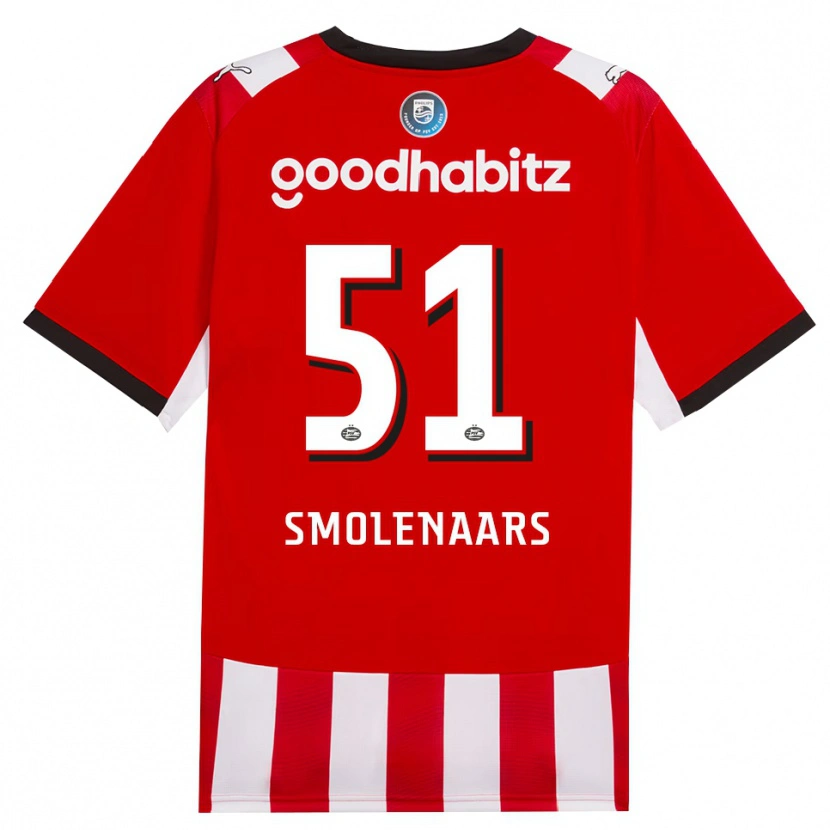 Danxen Dames Tijn Smolenaars #51 Rood Wit Zwart Thuisshirt Thuistenue 2026/27 T-Shirt België