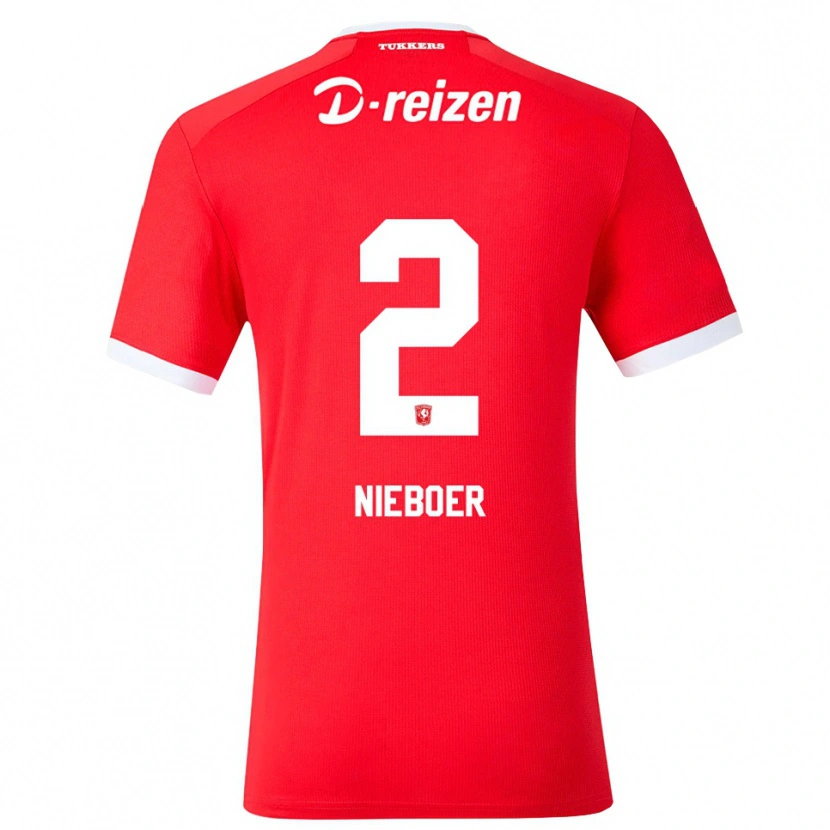 Danxen Dames Oliver Nieboer #2 Rood Wit Thuisshirt Thuistenue 2026/27 T-Shirt België