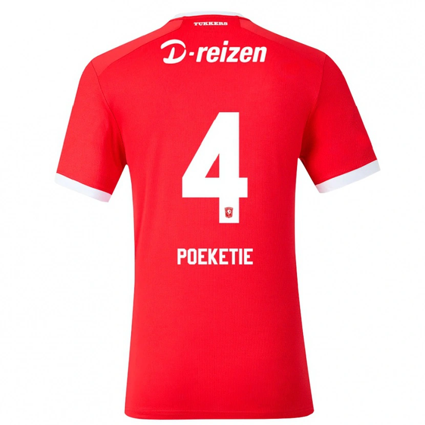 Danxen Dames Maik Poeketie #4 Rood Wit Thuisshirt Thuistenue 2026/27 T-Shirt België
