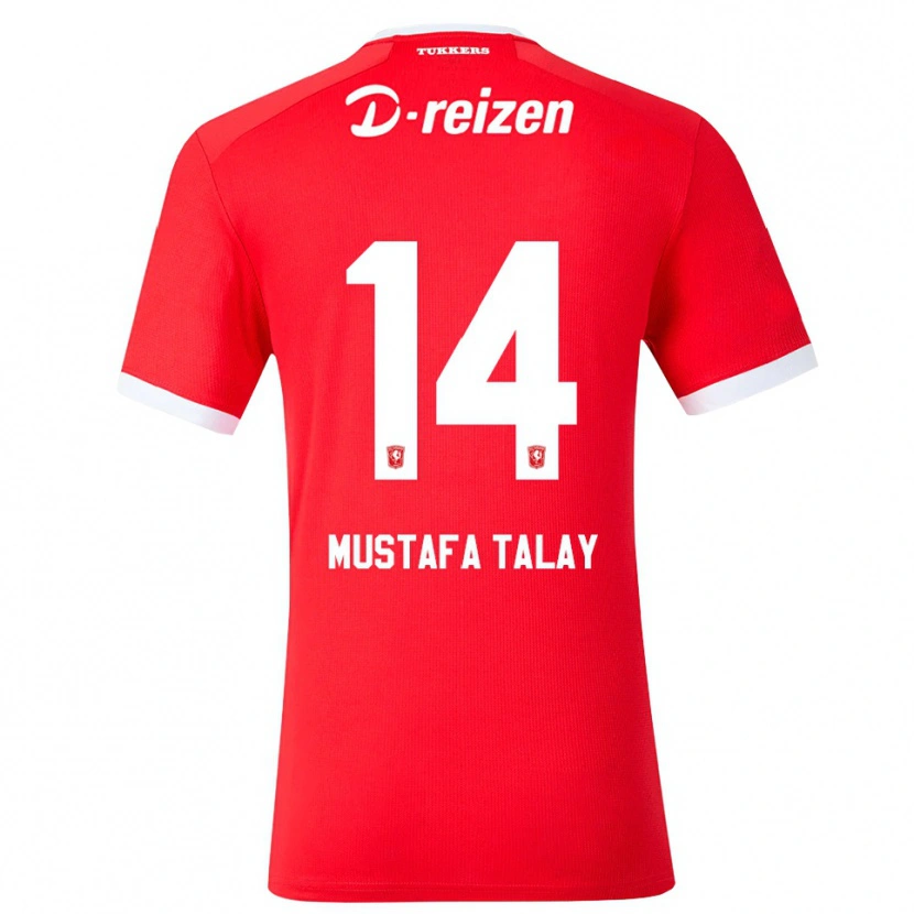 Danxen Dames Kaan Mustafa Talay #14 Rood Wit Thuisshirt Thuistenue 2026/27 T-Shirt België