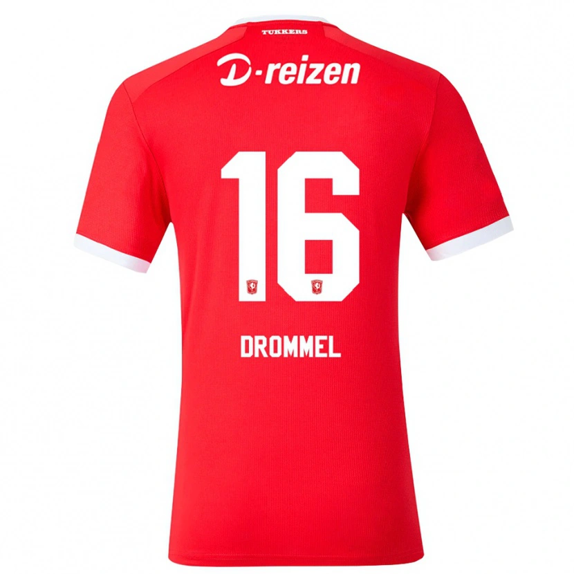 Danxen Dames Joël Drommel #16 Rood Wit Thuisshirt Thuistenue 2026/27 T-Shirt België