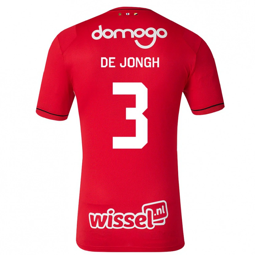 Danxen Dames Bryan De Jongh #3 Rood Wit Zwart Thuisshirt Thuistenue 2026/27 T-Shirt België