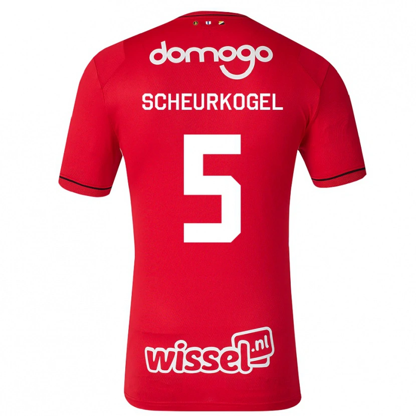 Danxen Dames Maurits Scheurkogel #5 Rood Wit Zwart Thuisshirt Thuistenue 2026/27 T-Shirt België