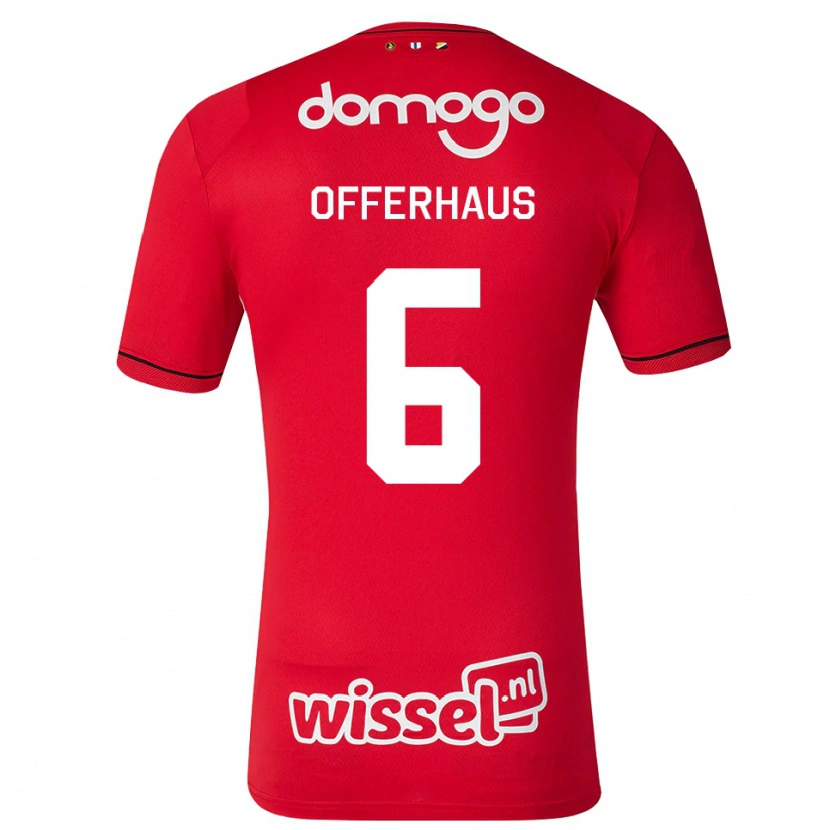 Danxen Dames Guus Offerhaus #6 Rood Wit Zwart Thuisshirt Thuistenue 2026/27 T-Shirt België