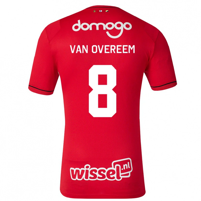 Danxen Dames Joris Van Overeem #8 Rood Wit Zwart Thuisshirt Thuistenue 2026/27 T-Shirt België