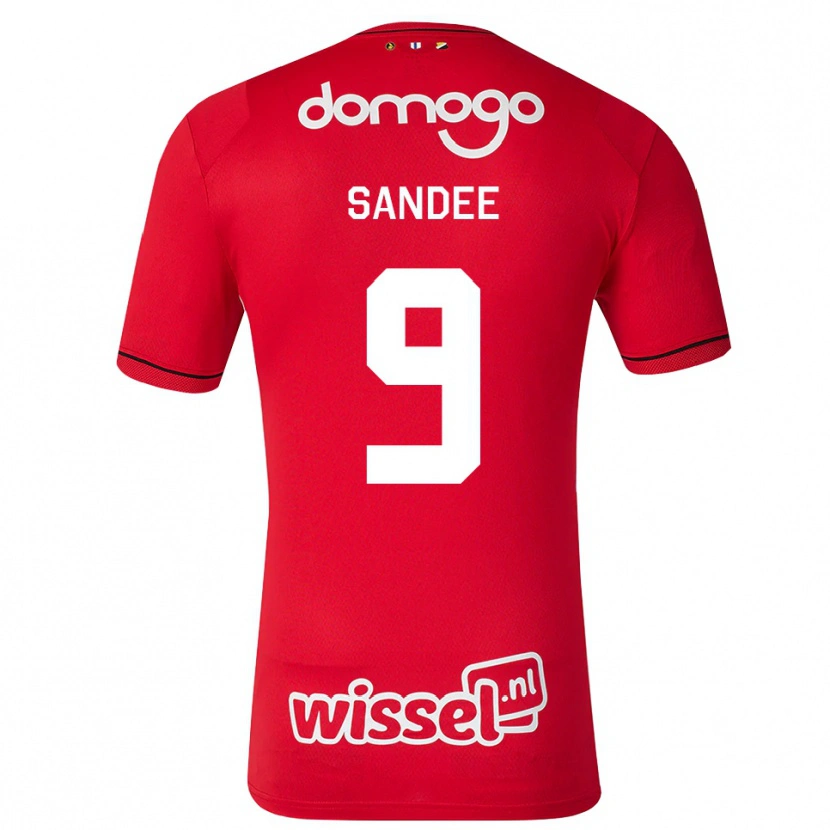 Danxen Dames Max Sandee #9 Rood Wit Zwart Thuisshirt Thuistenue 2026/27 T-Shirt België
