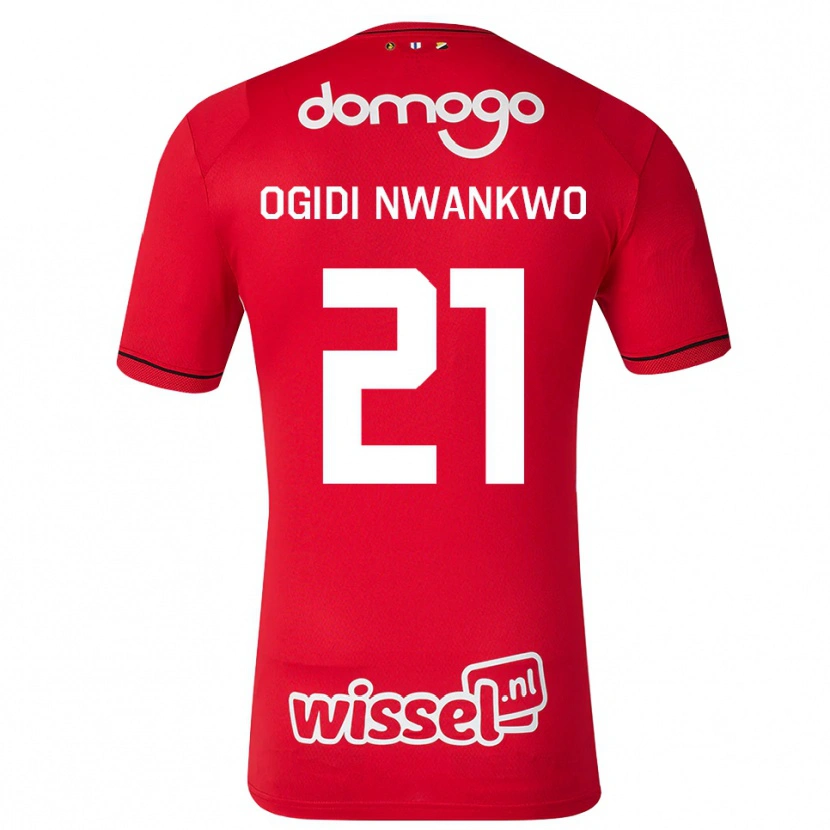 Danxen Dames Neville Ogidi Nwankwo #21 Rood Wit Zwart Thuisshirt Thuistenue 2026/27 T-Shirt België