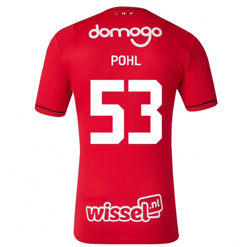 Danxen Dames Ferdinand Pohl #53 Rood Wit Zwart Thuisshirt Thuistenue 2026/27 T-Shirt België