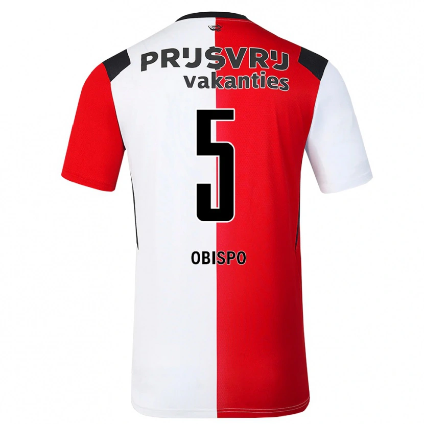 Danxen Dames Celainy Obispo #5 Rood Wit Zwart Thuisshirt Thuistenue 2026/27 T-Shirt België