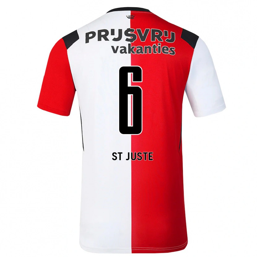 Danxen Dames Jeremiah St. Juste #6 Rood Wit Zwart Thuisshirt Thuistenue 2026/27 T-Shirt België