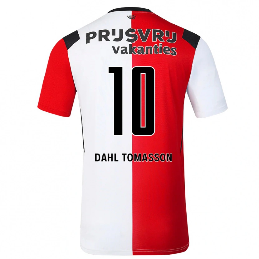 Danxen Dames Luca Dahl Tomasson #10 Rood Wit Zwart Thuisshirt Thuistenue 2026/27 T-Shirt België