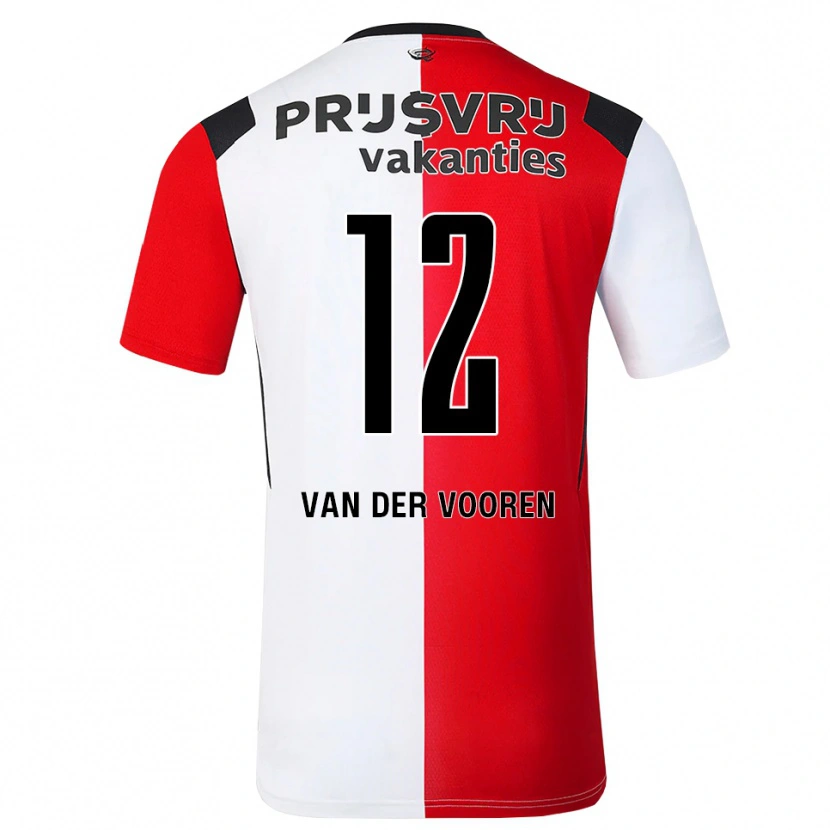 Danxen Dames Remy Van Der Vooren #12 Rood Wit Zwart Thuisshirt Thuistenue 2026/27 T-Shirt België