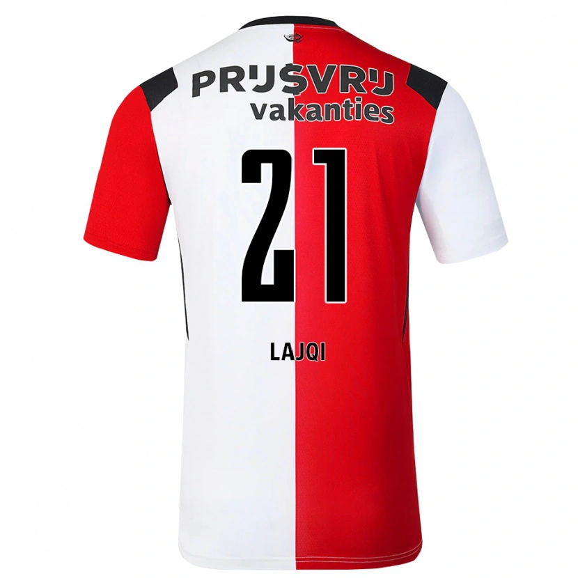 Danxen Dames Merlind Lajqi #21 Rood Wit Zwart Thuisshirt Thuistenue 2026/27 T-Shirt België
