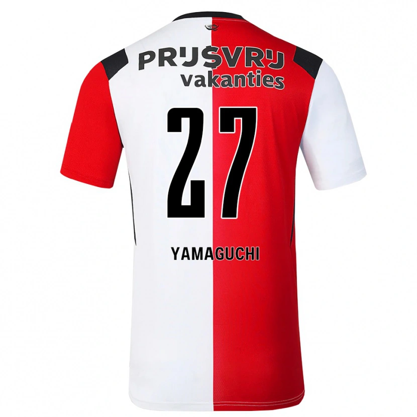 Danxen Dames Keina Yamaguchi #27 Rood Wit Zwart Thuisshirt Thuistenue 2026/27 T-Shirt België