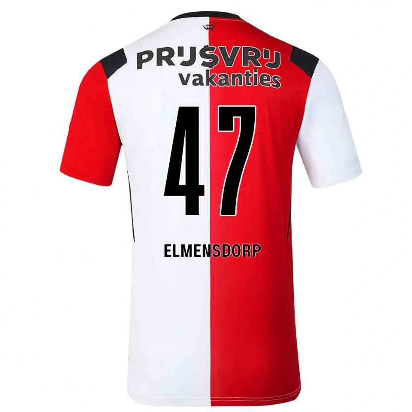 Danxen Dames Paris Elmensdorp #47 Rood Wit Zwart Thuisshirt Thuistenue 2026/27 T-Shirt België