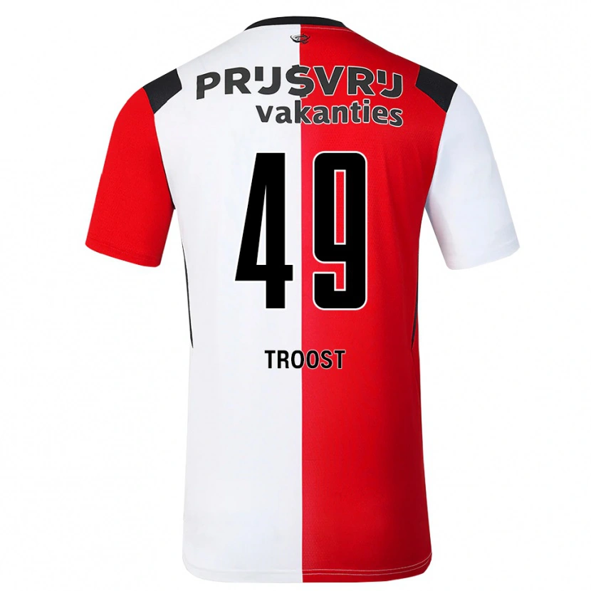 Danxen Dames Tein Troost #49 Rood Wit Zwart Thuisshirt Thuistenue 2026/27 T-Shirt België