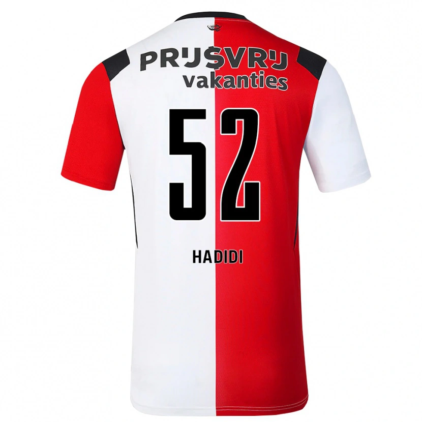 Danxen Dames Ilian Hadidi #52 Rood Wit Zwart Thuisshirt Thuistenue 2026/27 T-Shirt België