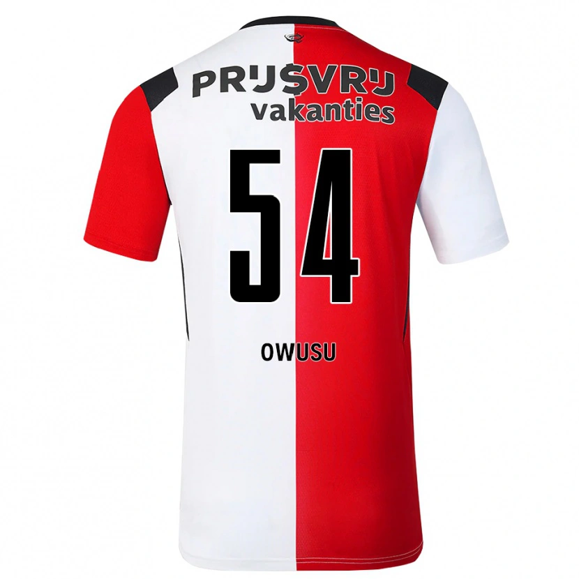 Danxen Dames Denzel Owusu #54 Rood Wit Zwart Thuisshirt Thuistenue 2026/27 T-Shirt België