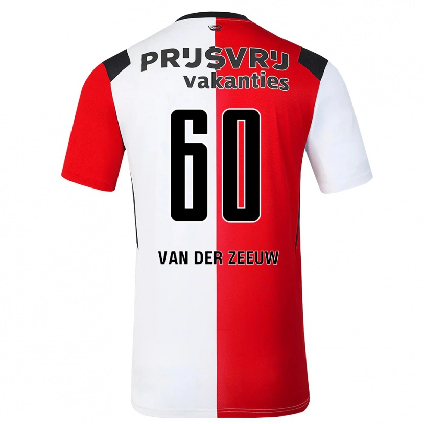 Danxen Dames Twan Van Der Zeeuw #60 Rood Wit Zwart Thuisshirt Thuistenue 2026/27 T-Shirt België