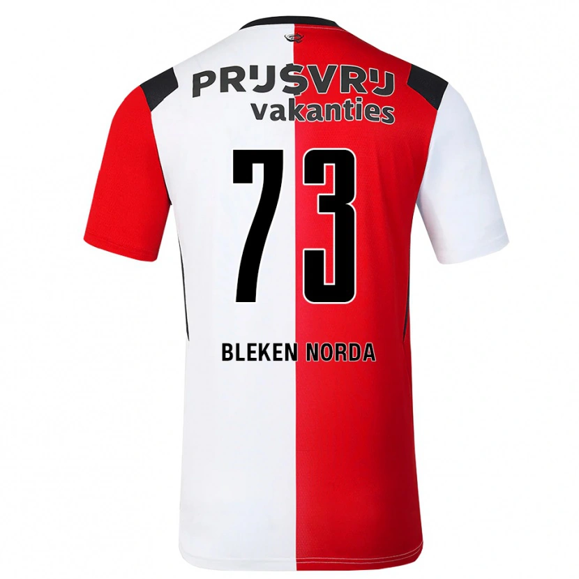 Danxen Dames Haakon Bleken Norda #73 Rood Wit Zwart Thuisshirt Thuistenue 2026/27 T-Shirt België
