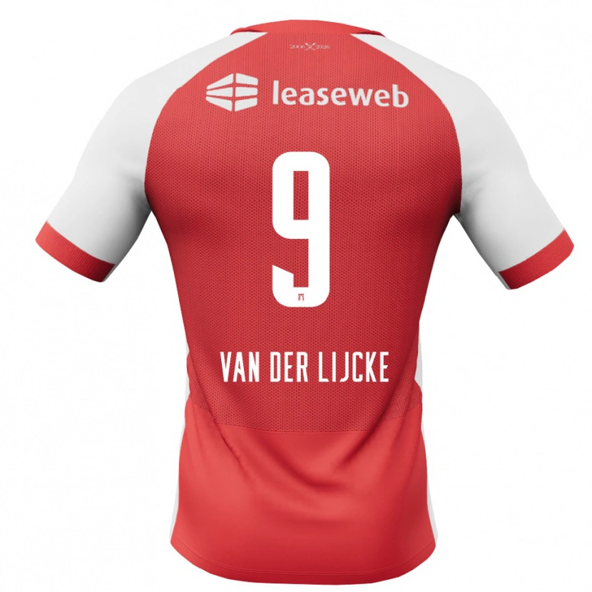 Danxen Dames Donny Van Der Lijcke #9 Rood Wit Zwart Thuisshirt Thuistenue 2026/27 T-Shirt België