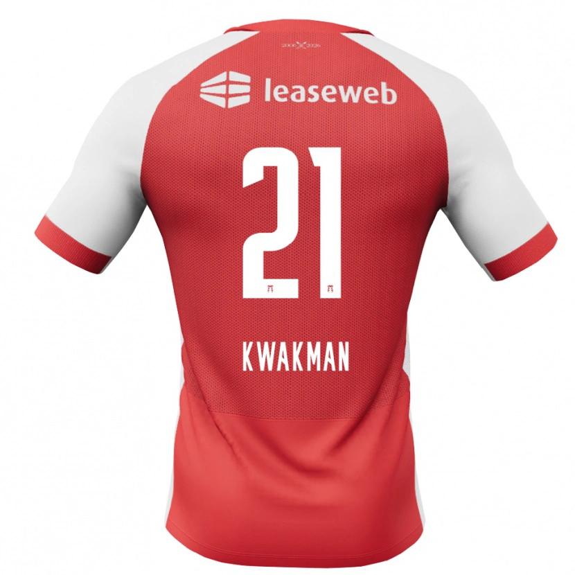 Danxen Dames Dave Kwakman #21 Rood Wit Zwart Thuisshirt Thuistenue 2026/27 T-Shirt België