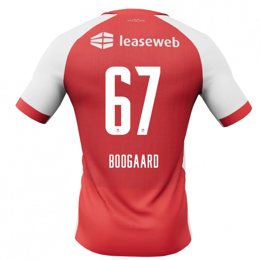 Danxen Dames Kasper Boogaard #67 Rood Wit Zwart Thuisshirt Thuistenue 2026/27 T-Shirt België