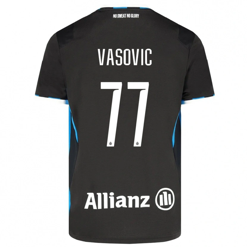 Danxen Dames Andrej Vasovic #77 Zwart Rood Blauw Thuisshirt Thuistenue 2026/27 T-Shirt België