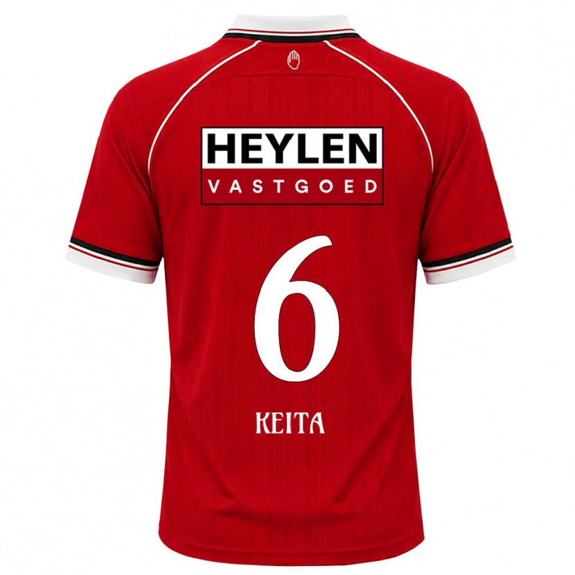 Danxen Dames Thierno Keita #6 Rood Wit Zwart Thuisshirt Thuistenue 2026/27 T-Shirt België
