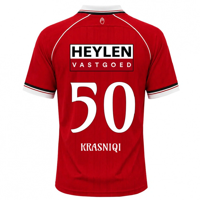 Danxen Dames Laurit Krasniqi #50 Rood Wit Zwart Thuisshirt Thuistenue 2026/27 T-Shirt België