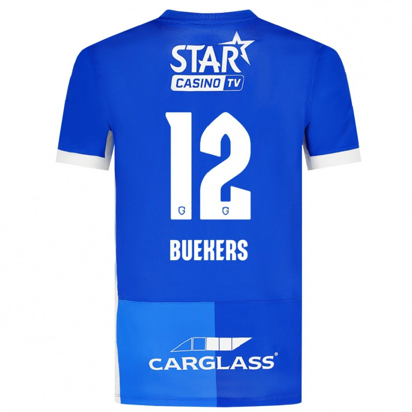 Danxen Dames Maxime Buekers #12 Mediumblauw Koninklijkblauw Wit Thuisshirt Thuistenue 2026/27 T-Shirt België