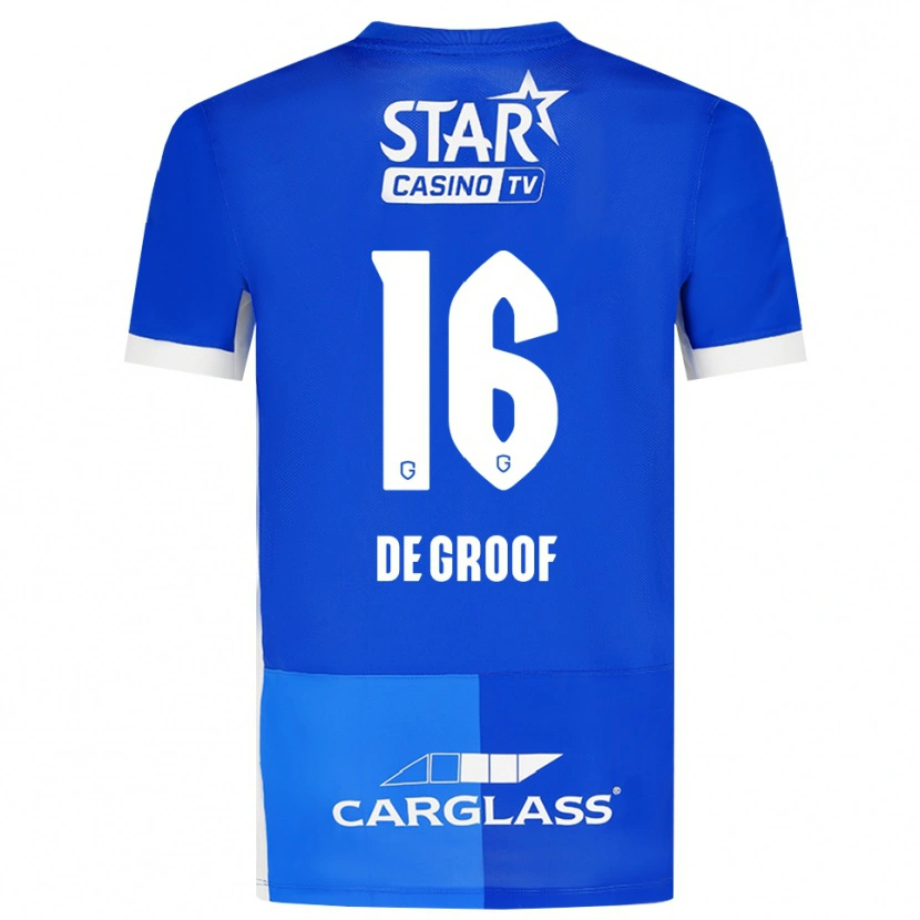 Danxen Dames Jens De Groof #16 Mediumblauw Koninklijkblauw Wit Thuisshirt Thuistenue 2026/27 T-Shirt België
