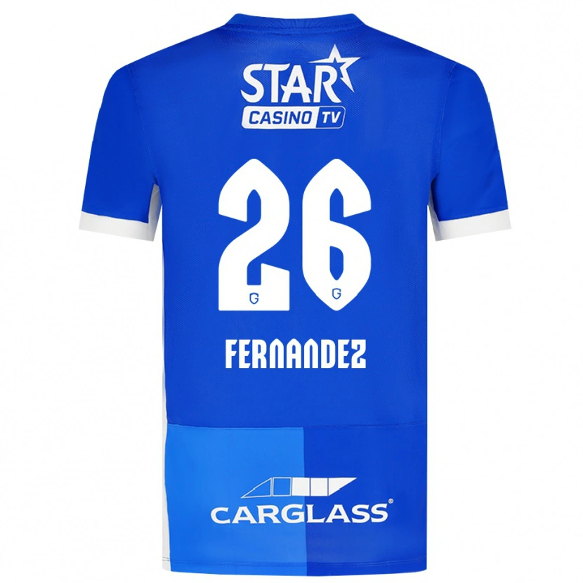 Danxen Dames Elias Gonzalez Fernandez #26 Mediumblauw Koninklijkblauw Wit Thuisshirt Thuistenue 2026/27 T-Shirt België