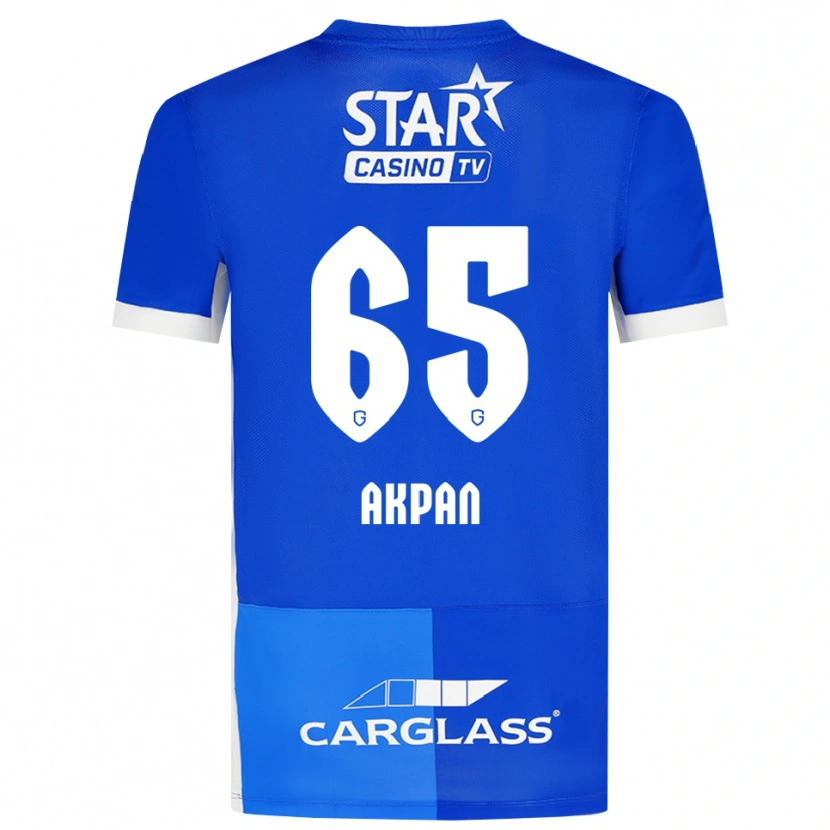 Danxen Dames Christian Akpan #65 Mediumblauw Koninklijkblauw Wit Thuisshirt Thuistenue 2026/27 T-Shirt België