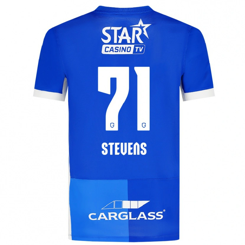 Danxen Dames Brent Stevens #71 Mediumblauw Koninklijkblauw Wit Thuisshirt Thuistenue 2026/27 T-Shirt België