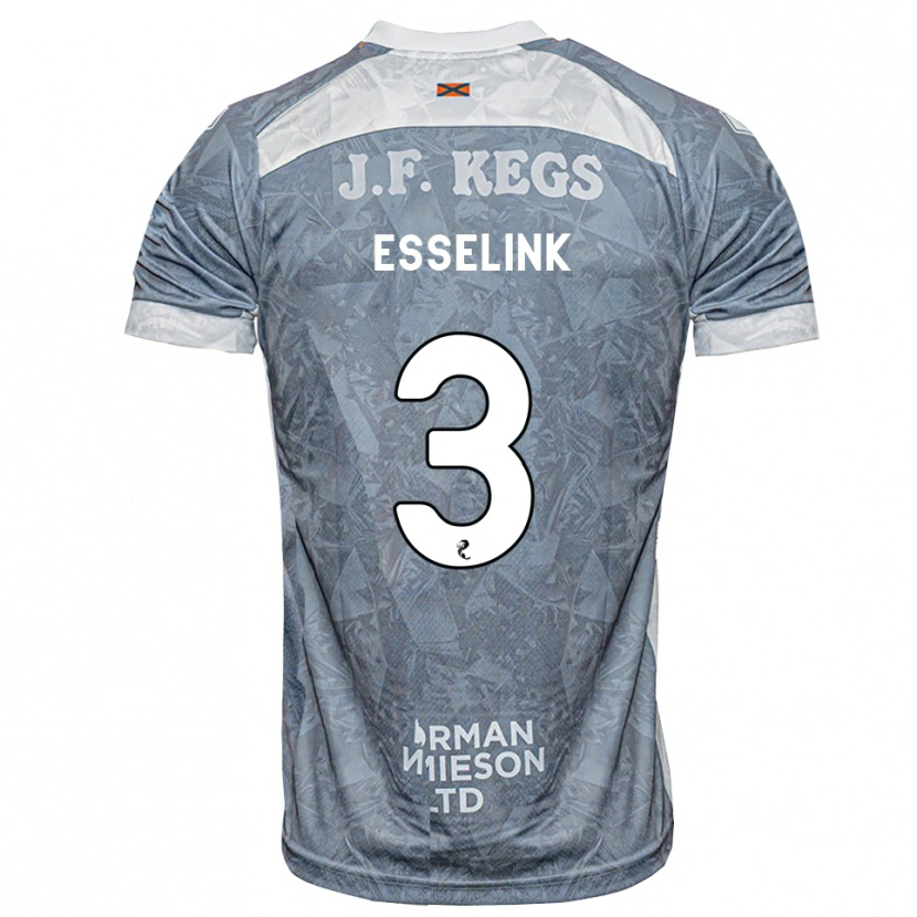 Danxen Dames Bert Esselink #3 Lichtleigrijs Uitshirt Uittenue 2026/27 T-Shirt België