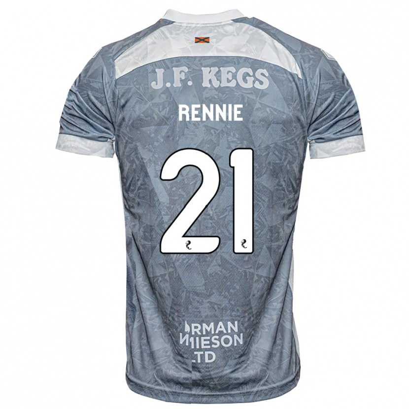 Danxen Dames Beth Rennie #21 Lichtleigrijs Uitshirt Uittenue 2026/27 T-Shirt België