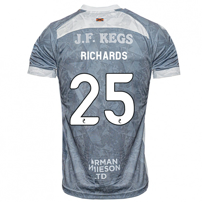 Danxen Dames Dave Richards #25 Lichtleigrijs Uitshirt Uittenue 2026/27 T-Shirt België