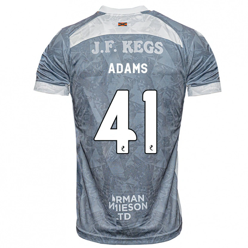 Danxen Dames Ruairidh Adams #41 Lichtleigrijs Uitshirt Uittenue 2026/27 T-Shirt België